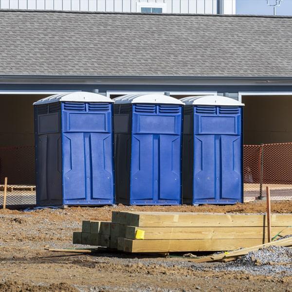 Heavy-duty construction site porta potty in Livonia, Michigan