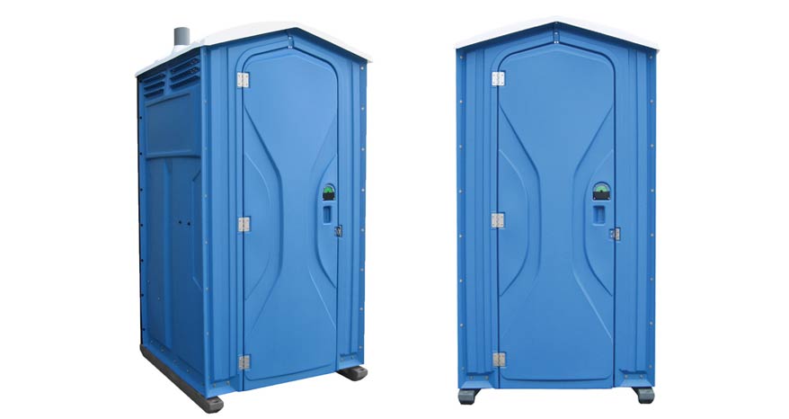 Long-term porta potty units on site in Livonia, Michigan